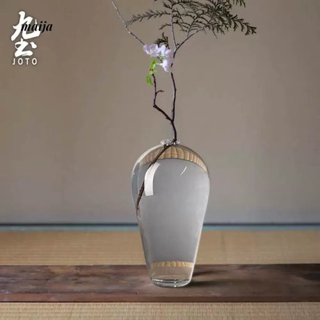 JOTO Japanese Zen Glass Vase Small Wabi Sabi Decoration from JOTO