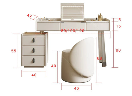 GEPH Olivia Cream Chest of Drawers Dressing Table from GEPH