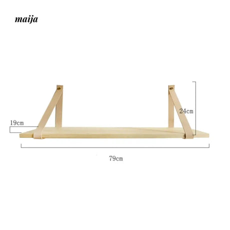 Nordic Style Solid Wood Shelf Wall-Mounted Bookshelf from WULIHOME