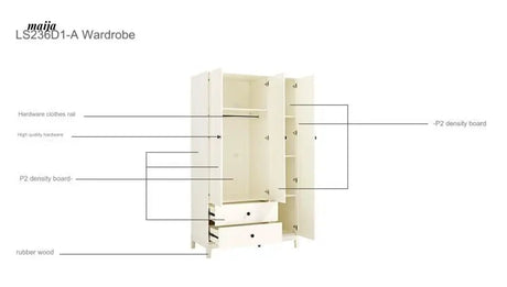 LINSYKIDS Jaxson Three Door Wardrobe from RZONE