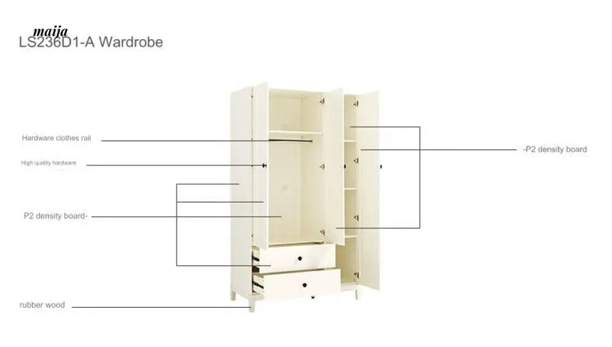 LINSYKIDS Jaxson Three Door Wardrobe from RZONE