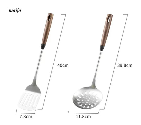 CAROTE Stainless Steel Spatula with Walnut Handle from HOBBYTREE