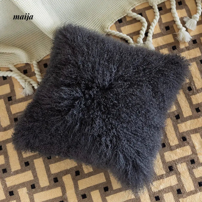 MISTYWOOD Pink Wool Pillow for Living Room from MISTYWOOD