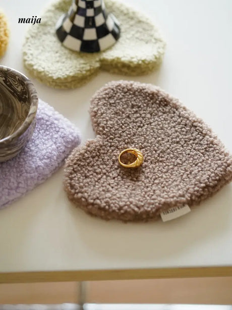 Fleece Heart Coaster from Wilde Früchte