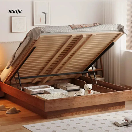 Lifting Solid Wood Bed with Storage from AI