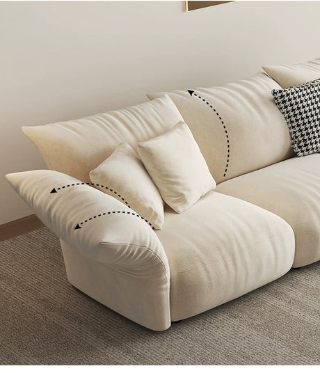 LATE AUTUMN Classic Cream Sofa with Elegant Details from LATE AUTUMN