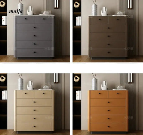 Jacobson Leather Wrap Chest of Drawers from Mufanli