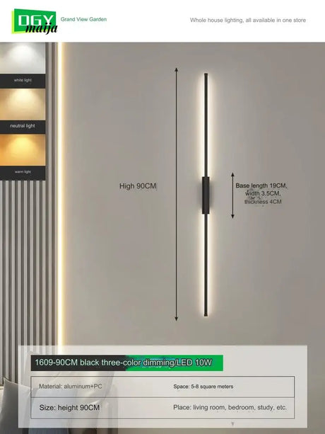 GVG Burke Long Line LED Wall Lamp from GVG
