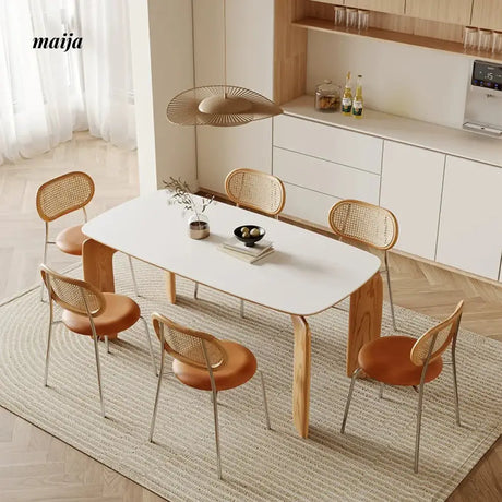 DOSMARS Ella Creamy Elephant Leg Dining Table from DOSMARS
