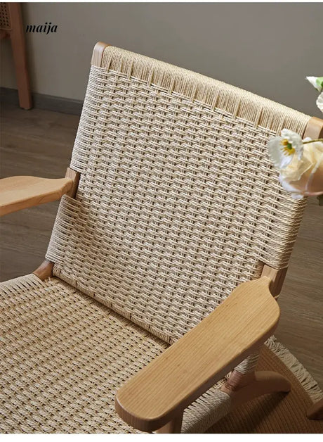 19 DREAM SPACE Solid Wood Rattan Sofa Chair from 19 DREAM SPACE