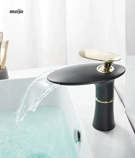 Flying Saucer Copper Waterfall Basin Faucet from Kaiyashi