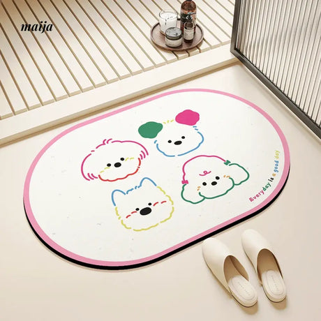 Oval Puppy Bath Mat from maija
