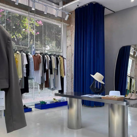 SM Lucas Rectangular Stainless Steel Clothing Stand from SM