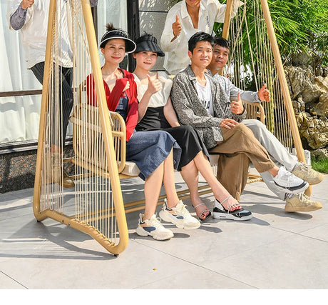 MOJIA Tavian Double Hanging Swing Chair for Cozy Outdoor Leisure from MOJIA