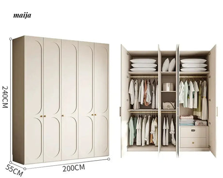 MEIHOUSE French Pine Board Wardrobe Bedroom Finished Large Cabinet from MEIHOUSE