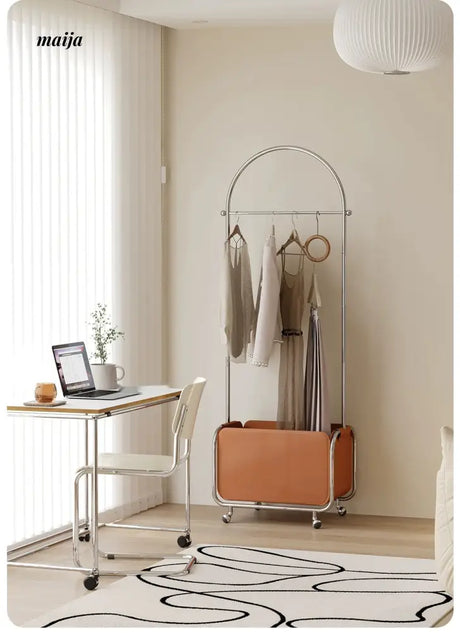 LOWERLEFT Stainless Steel Leather Coat Rack from Lower Left