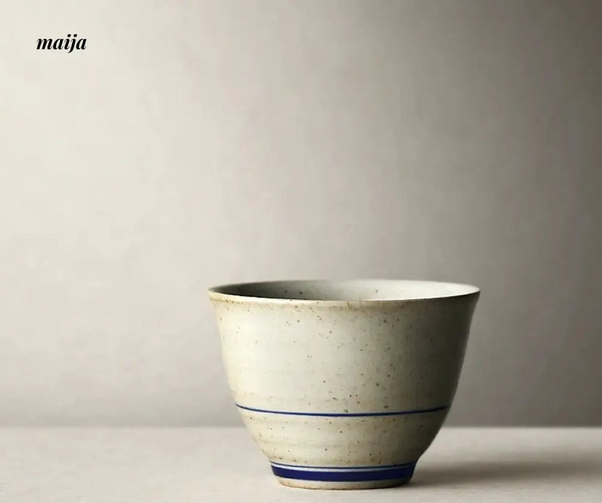 JOTO Japanese Blue and White Ceramic Soup Bowl Set from JOTO