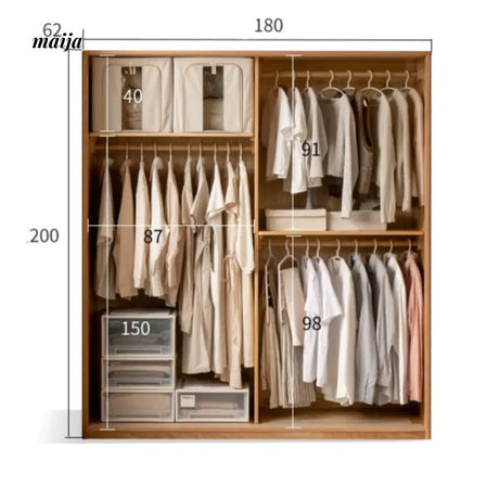 GENJI Hiba Solid Wood Sliding Door Wardrobe from GENJI