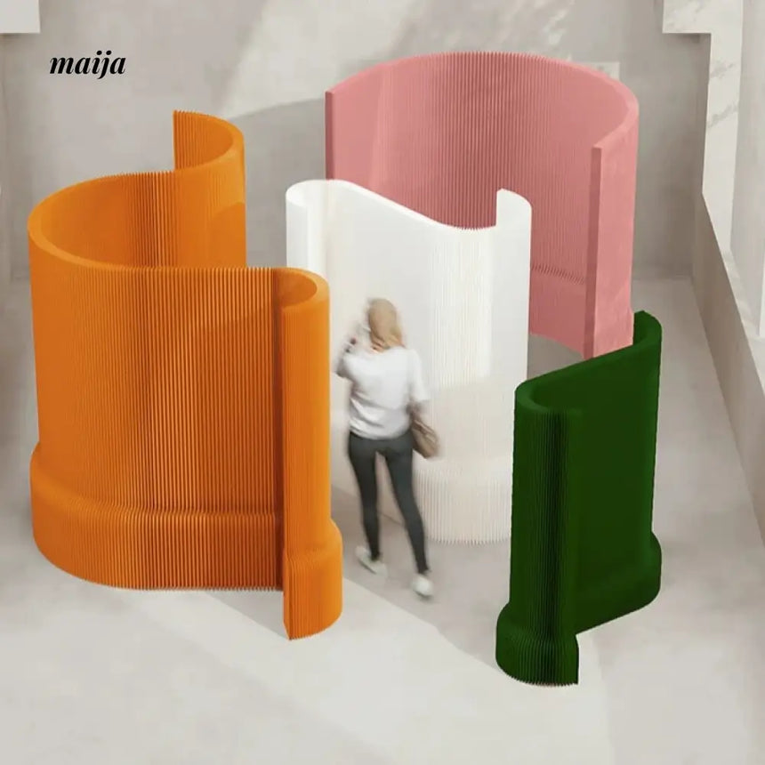 SHIBA Paper Flexible Partition Wall with Curve Ledge