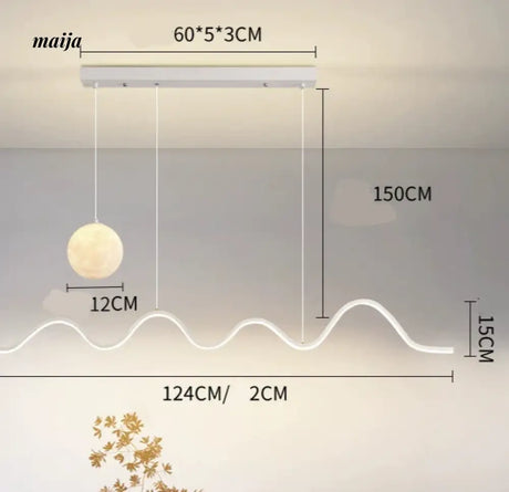 GVG Moon and Mountain Ceiling Lamp from Kaiyashi