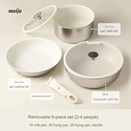 CAROTE Removable Handle Stainless Steel Kitchen Set from CAROTE