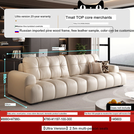 DIPU Nova Cream Cowhide Sofa from DIPU