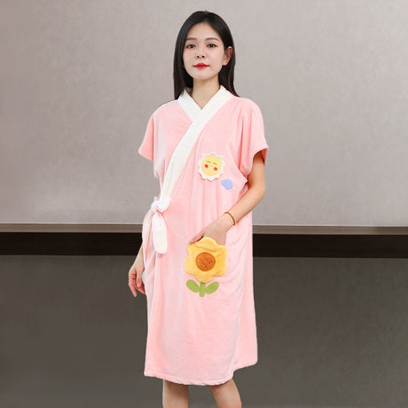 NUANYOU Wearable Bath Towel with Bathrobe from Nuanyou