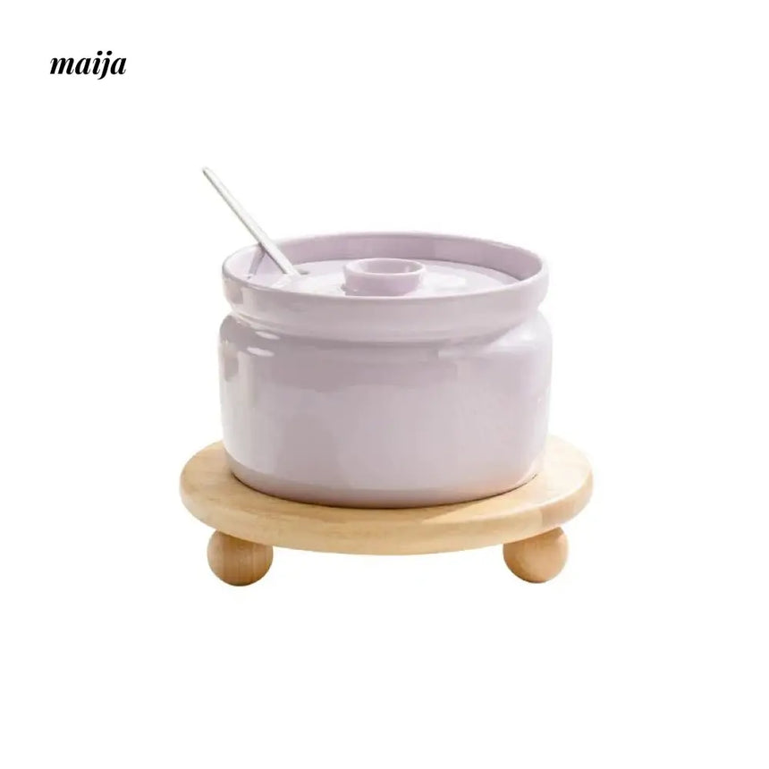 Pastel Ceramic Kitchen Oil and Seasoning Jar from maija