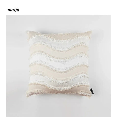 HOUSE OF YINN Luxury Tassel Corrugated Pillow Cushion from HOUSE OF YINN
