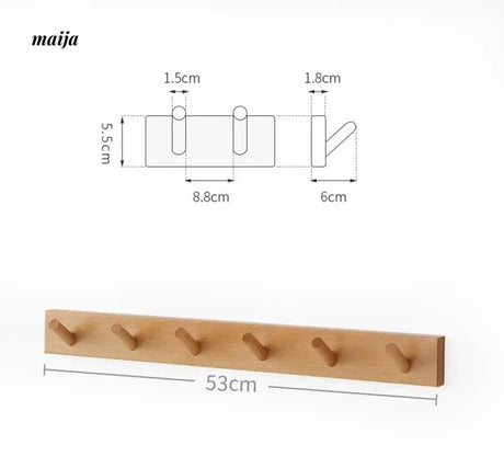 KIMACHI Wooden Load Bearing Coat Hooks from KIMACHI