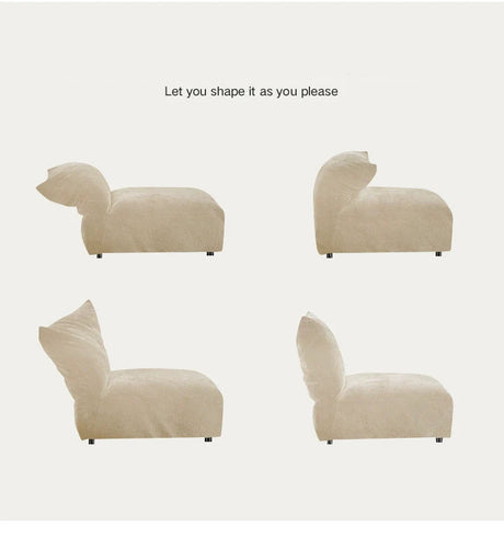 LATE AUTUMN Classic Cream Sofa with Elegant Details from LATE AUTUMN
