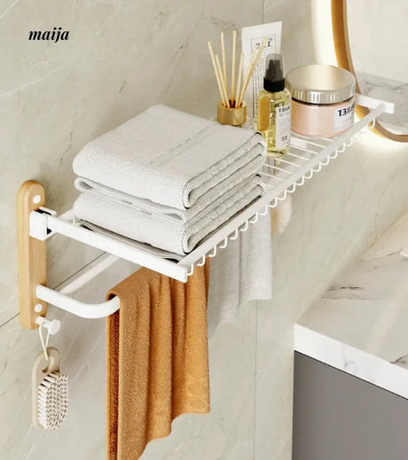 NHSJ Punch-Free Storage Basket and Towel Rack from NHSJ