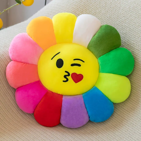 WANBAOLE Sunny Sunflower Plush Sofa Cushion from WANBAOLE