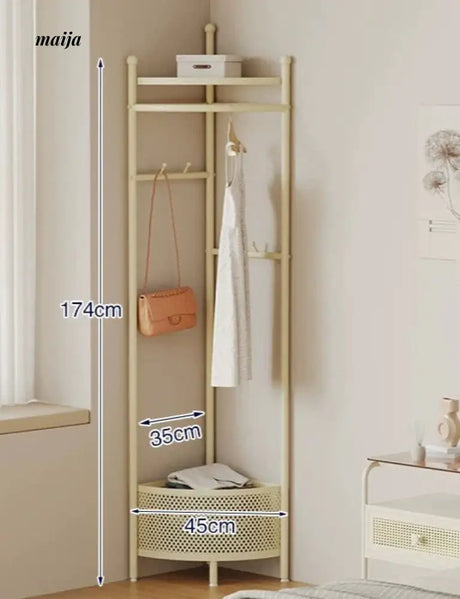 Miriam Coat Hanger with Basket from Kaiyashi