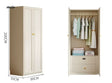 MEIHOUSE French Cream European Pine Wardrobe Bedroom Storage Cabinet from MEIHOUSE
