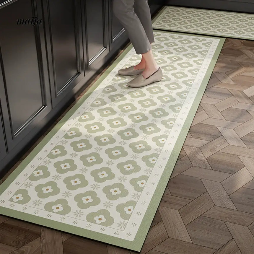AOJU French Baroque Design Nonslip Kitchen Mat