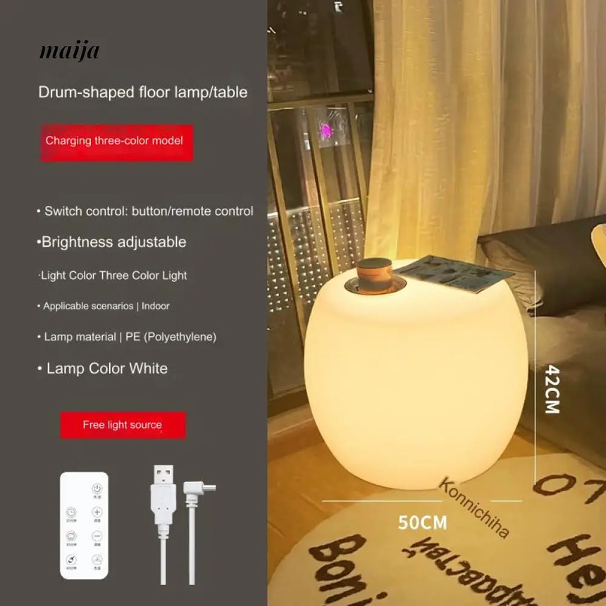 YUNLU Drum Side Table Lamp from MODENG