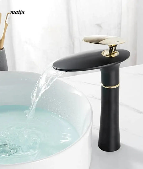 Flying Saucer Copper Waterfall Basin Faucet from Kaiyashi