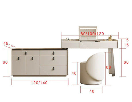 GEPH Olivia Cream Chest of Drawers Dressing Table from GEPH