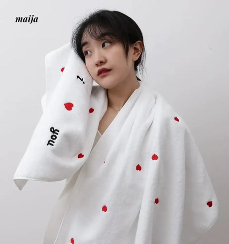 NUANYOU Cute Embroidered Cotton Bath Towel from maija
