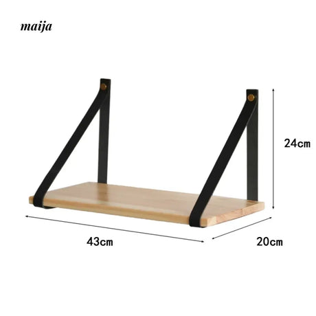 Nordic Style Solid Wood Shelf Wall-Mounted Bookshelf from WULIHOME