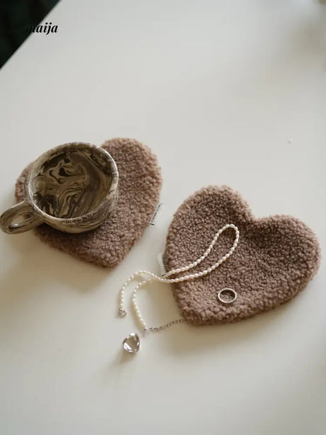 Fleece Heart Coaster from Wilde Früchte