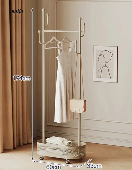 Marshall Load-Bearing Coat Hanger with Basket from Kaiyashi