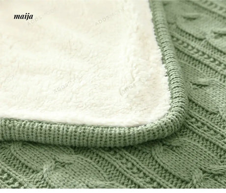 Cable Knit Double Layer Blanket from maija
