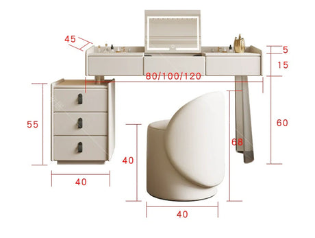 GEPH Henry Light Luxury Cream Makeup Table from GEPH