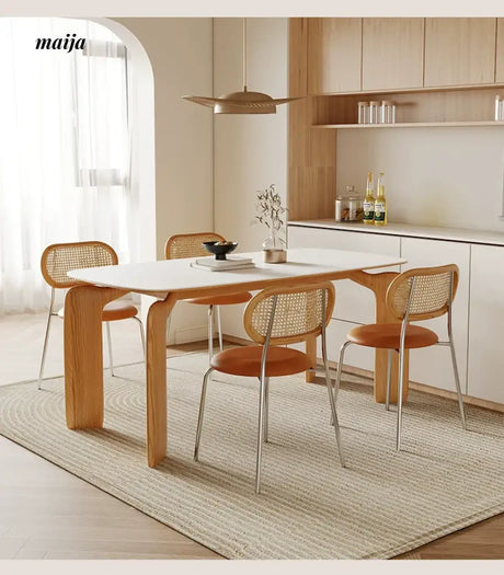 DOSMARS Ella Creamy Elephant Leg Dining Table from DOSMARS