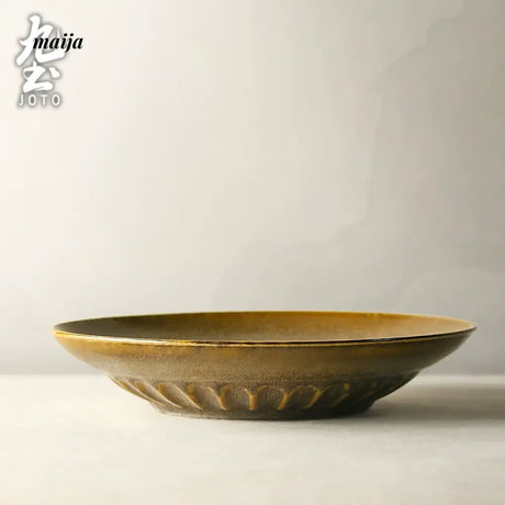JOTO Japanese Round Plate Creative Retro Tableware from JOTO