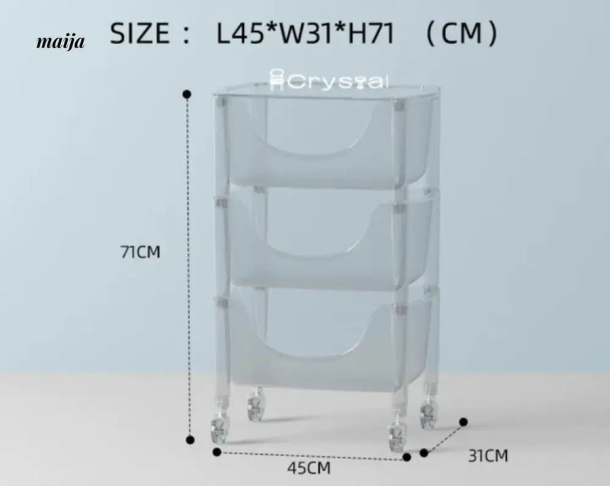 Acrylic Cloudy Snack Trolley