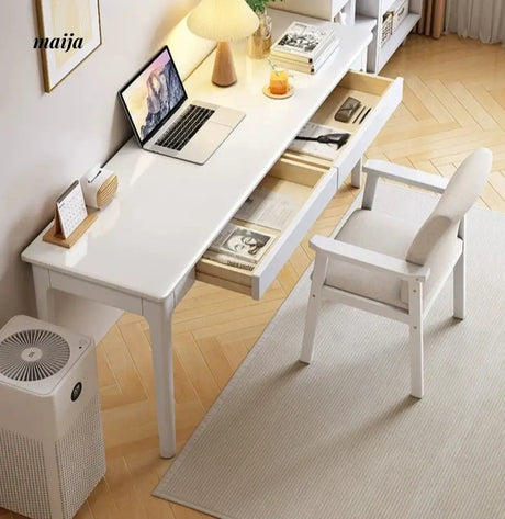 Pioneer Solid Wood Narrow Desk from maija