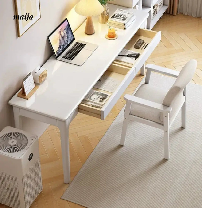 Pioneer Solid Wood Narrow Desk from maija